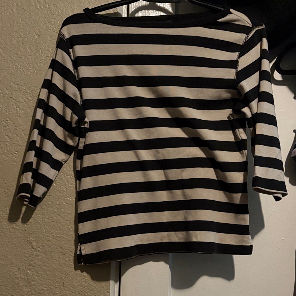 Classic Black and White Striped Women's Top
